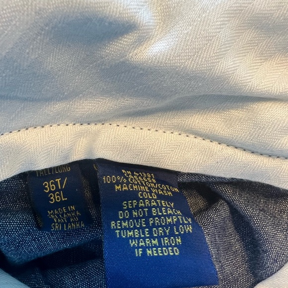 Polo Ralph Lauren Shorts Mens Size 36T/36L Blue Chino Classic Fit Flat Front - Picture 7 of 16